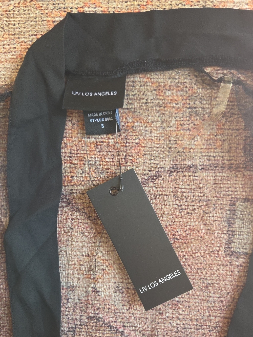 Embroidered Sheer Black Floral Duster - Picture 2 of 7